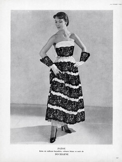Jean Patou (Couture) 1952 "Velvet" Ducharne, Evening Gown, Eugène Rubin