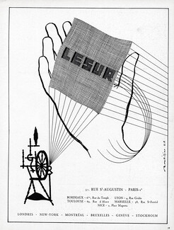 Lesur (Fabric) 1949 Métier à Tisser, Rouet, Tissage, Boutillier