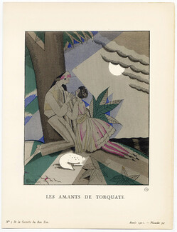 Les Amants de Torquate, 1921 - Charles Martin. La Gazette du Bon Ton, n°5 — Planche 34