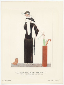 "Au Revoir, mon Amour...", 1922 - Benito, Robe d'après-midi de Paul Poiret. La Gazette du Bon Ton, n°9 — Planche 67