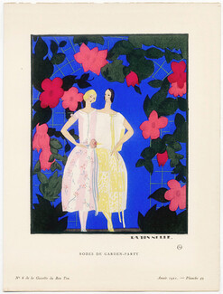 La Tonnelle, 1921 - Marcelle Pichon, Robes de Garden-Party. La Gazette du Bon Ton, n°6 — Planche 43