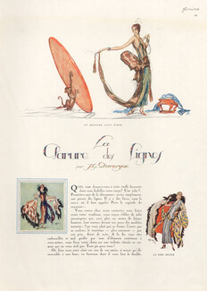 La Parure des Lignes, 1922 - Fashion Illustration, Texte par Jean-Gabriel Domergue, 4 pages