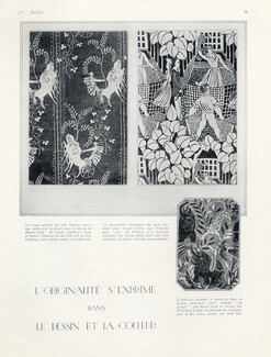 Bianchini Férier (Fabric) 1930 Drawings Quadriges, Jeu, jungle...Raoul Dufy