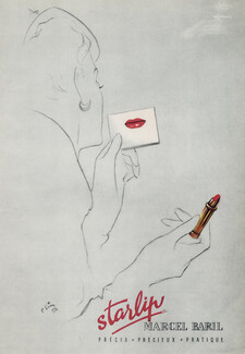 Marcel Baril (Cosmetics) 1946 Starlip, Lipstick, Pierre Simon