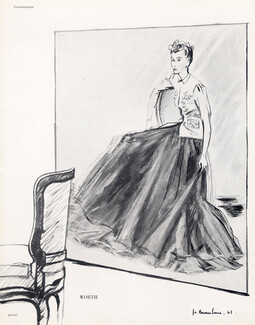 Worth 1941 Jc. Haramboure, Evening Gown