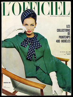 L'Officiel de la Couture et de la Mode de Paris 1962 March, Christian Dior, Pierre Cardin, Nina Ricci, Lanvin Castillo, Roberto Capucci, 520 pages