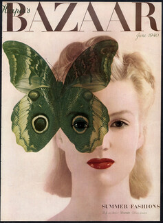 Herbert Matter 1940 Harper's Bazaar, Cover Only, Butterfly