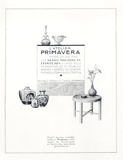 Au Printemps 1923 l'Atelier Primavera, Decoratives Arts, Ceramiques, Porcelaines, Bronzes...