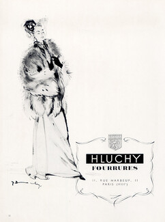 Hluchy 1948 Demachy Fur Fashion Illustration