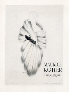 Maurice Kotler 1948 Simone Souchi, Fur Cape