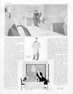 De la Bonne Chère et du Dandysme, 1925 - Charles Martin Le Cochon d'or, Chez Ciro's, Restaurant, Text by Jean Laporte, 2 pages