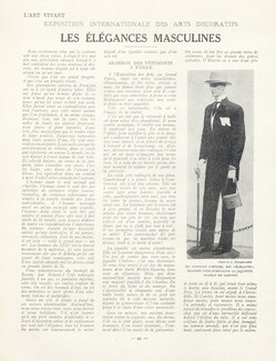Les Elégances Masculines, 1925 - The Fashionable Man Carette, Seelio (Pajamas, Tie, Scarf) Harrisson, Men's Clothing, Text by Eugène Marsan, 4 pages
