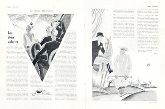 La Mode Masculine - Les Deux Culottes, 1926 - The Fashionable Man Jodhpur, Men's Clothing, Vélodrome d'Hiver... A. de Roux, Text by Ariste