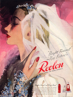 Revlon (Cosmetics) 1944 Lipstick, Nail Polish