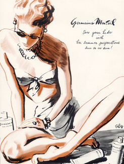 Germaine Monteil (Cosmetics) 1941 René Bouët-Willaumez, Bathing Beauty