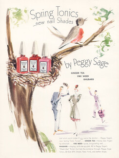 Peggy Sage (Cosmetics) 1941 Nail Polish, Bird