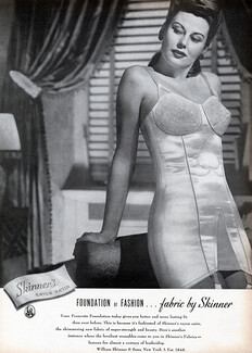 William Skinner (Fabric) 1944 Corselette, Rayon Satin