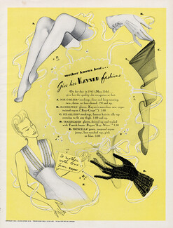 Kayser (Hosiery, Stockings) 1941 Gloves, Gown