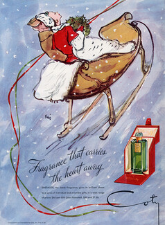 Coty (Perfumes) 1944 "Emeraude" sleigh, Eric (Carl Erickson)