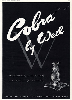 Weil (Perfumes) 1943 Cobra