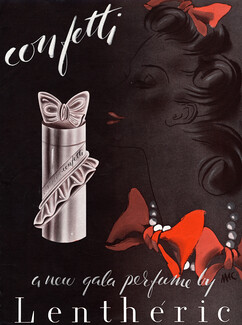 Lenthéric (Perfumes) 1940 Confetti, MAC, Art Deco Style