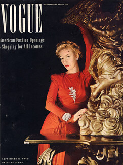 Paul Flato (High Jewelry) 1940 Hattie Carnegie, Louise Dahl-Wolfe, Vogue Cover