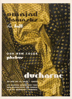 Ducharne (Fabric) 1942 omajad damasks American ad