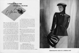 Adrian - A New Hand in the American Couture, 1942 - American Designer First Collection, Photos John Rawlings, 4 pages