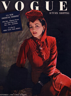Nettie Rosenstein 1941 Horst, Jewellery by Seaman Schepps, Vogue Cover