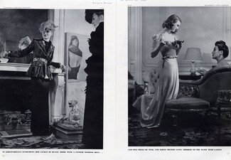In Schiaparelli's Apartment 1940 Evening Gown