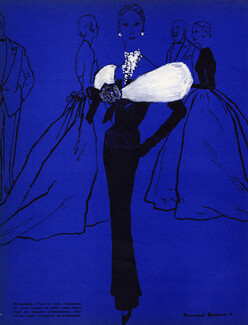 Balenciaga 1953 Bernard Blossac, Evening Gown