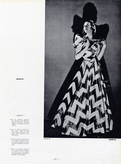 Worth (Couture) 1940 Dress in taffeta