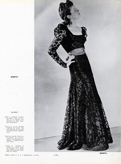 Worth (Couture) 1939 "Dolorès", Evening Gown