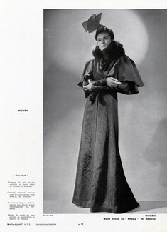 Worth (Couture) 1938 Evening coat, Rémond (Fabric), Studio Dax