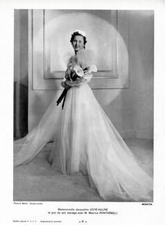 Worth (Couture) 1937 Wedding Dress
