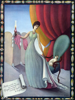 Milena Pavlovic Barili 1940 Nightgown, Cat