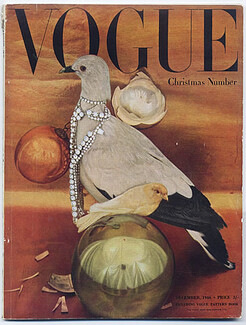 Vogue British UK 1946 December Christmas Number, Christian Bérard, Balenciaga, Robert Piguet, Irving Penn, the Dove of Peace