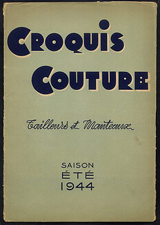 Croquis Couture Summer 1944 Suits and Coats, Catalog with 15 fashion color plates, 30 pages