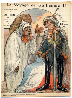 LE RIRE 1905 N°115, Charles Léandre, "Le Voyage de Gullaume II au Maroc"