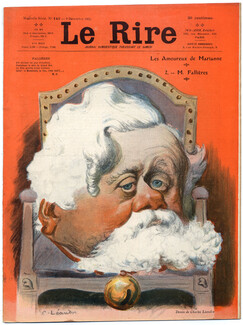 LE RIRE 1905 N°149, Charles Léandre, "Les Amoureux de Marianne: Fallières"