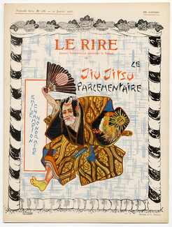 LE RIRE 1906 N°155 "Le Jiu Jitsu Parlementaire" L. Braun, Traditional Costume, Japanese