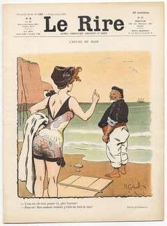 LE RIRE 1906 N°188, l'Heure du bain, Henry Gerbault, Ferdinand Bac, Lucien Métivet, Grandjouan