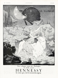 Hennessy 1935 Taureau (Taurus) Zodiac Bull Mythology