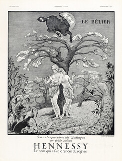 Hennessy 1935 Bélier (Aries) Zodiac Peacock