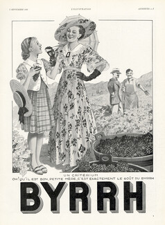 Byrrh 1935 Grapes Harvest, Léonnec