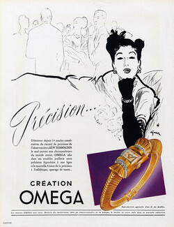 Omega (Watches) 1947 René Gruau