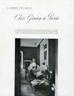 Chez Gruau à Paris, 1951 - René Gruau Article, 4 pages