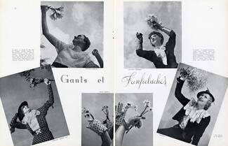 Gants et Fanfreluches 1936 Rochas, Francevramant, Jean Sorell, Lelong-Hermès (Gloves), Worth