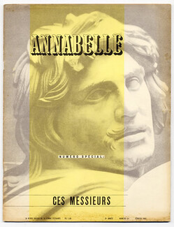 Annabelle (Edition Française) 1943 Février, N°24, Fashion Men's, Zoltan Kemeny, Bruyère, Lelong, Montaigne, Legroux Soeurs, 52 pages