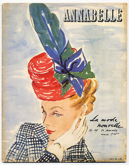 Annabelle 1945 (Edition Française) Mars, N°49, Zoltan Kemeny, Millinery